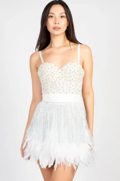 The Sang Lenore Embellished Bustier Crop Top Fashion