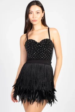 The Sang Lenore Embellished Bustier Crop Top Fashion