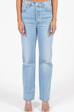 Levi's Ribcage Straight Jeans LightWash Discount