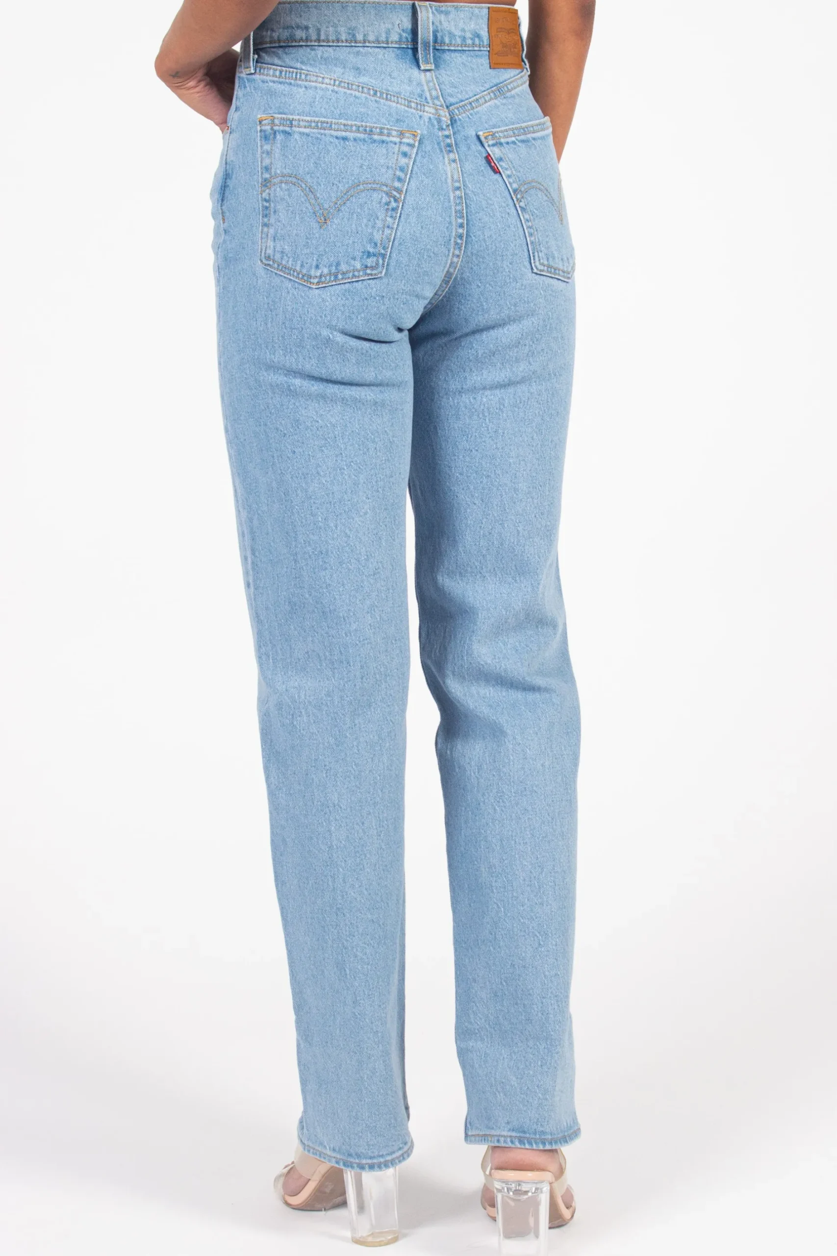 Levi's Ribcage Straight Jeans LightWash Discount