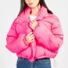 Cloud Ten Lilia Oversized Cropped Puffer Jacket HotPink Online