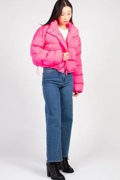 Cloud Ten Lilia Oversized Cropped Puffer Jacket HotPink Online