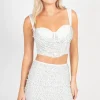 BANJUL London Pearl Crop Bustier Blouse White Online