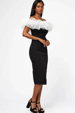 Idem Ditto Lottie Tulle Trim Midi Dress Online