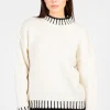 Papermoon Luiza Chunky Knit Sweater Cream Fashion