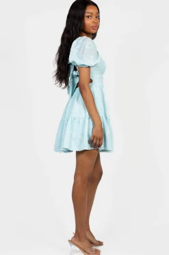 Mustard Seed Lulu Embroidered Mini Dress LightBlue Sale
