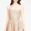 Klesis Luxe Sequin Bubble Mini Dress Rose Discount