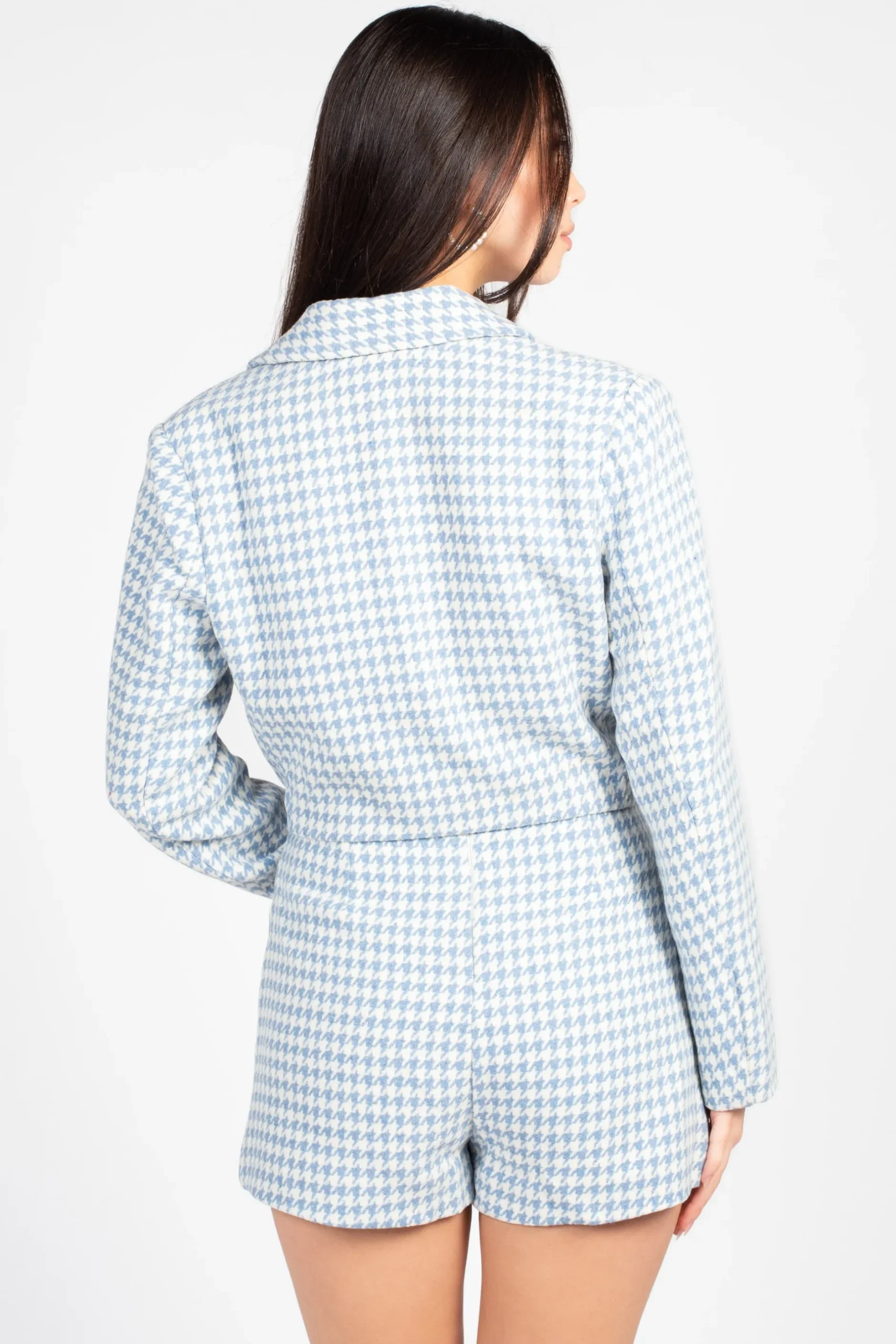Day + Night Mabel Houndstooth Skort Blue Clearance