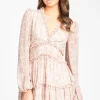 Love Song Madison Floral Ruffle Trim Mini Dress Pink Sale