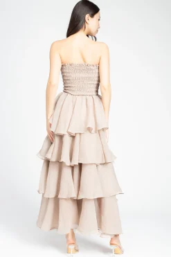 Klesis Marlow Smocked Tiered Ruffle Maxi Dress Online