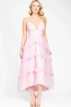 One and Only collective Melina Tulle Maxi Dress Clearance