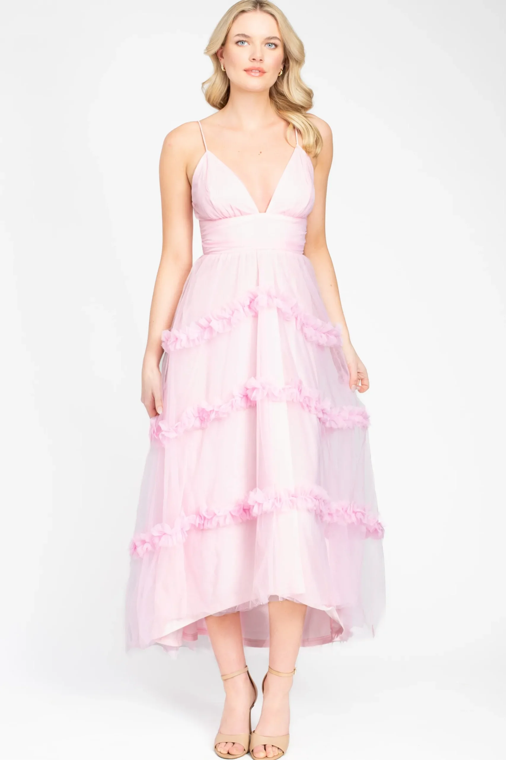 One and Only collective Melina Tulle Maxi Dress Clearance