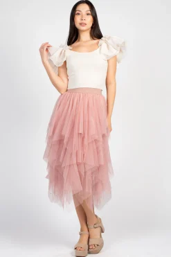 Miou Muse Mia Organza Sleeve Knit Blouse Cream Fashion
