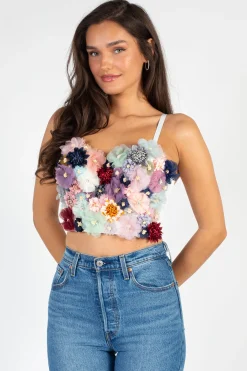 The Sang Milan Floral Applique Bustier Best