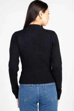 Hers u0026 Mine Mindy Cut Out Ribbed Sweater Hot