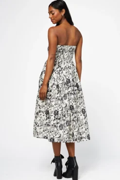Klesis Ophelia Strapless Printed Midi Dress Online