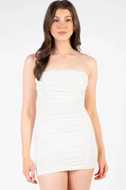 Chelsea Penelope Shimmer Mesh Mini Dress Outlet