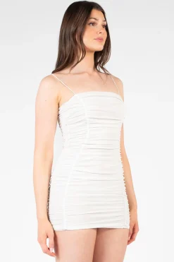 Chelsea Penelope Shimmer Mesh Mini Dress Outlet