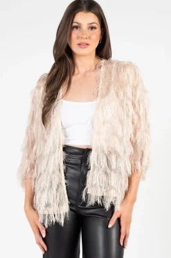 Chelsea Quinn Shaggy Open Jacket Outlet