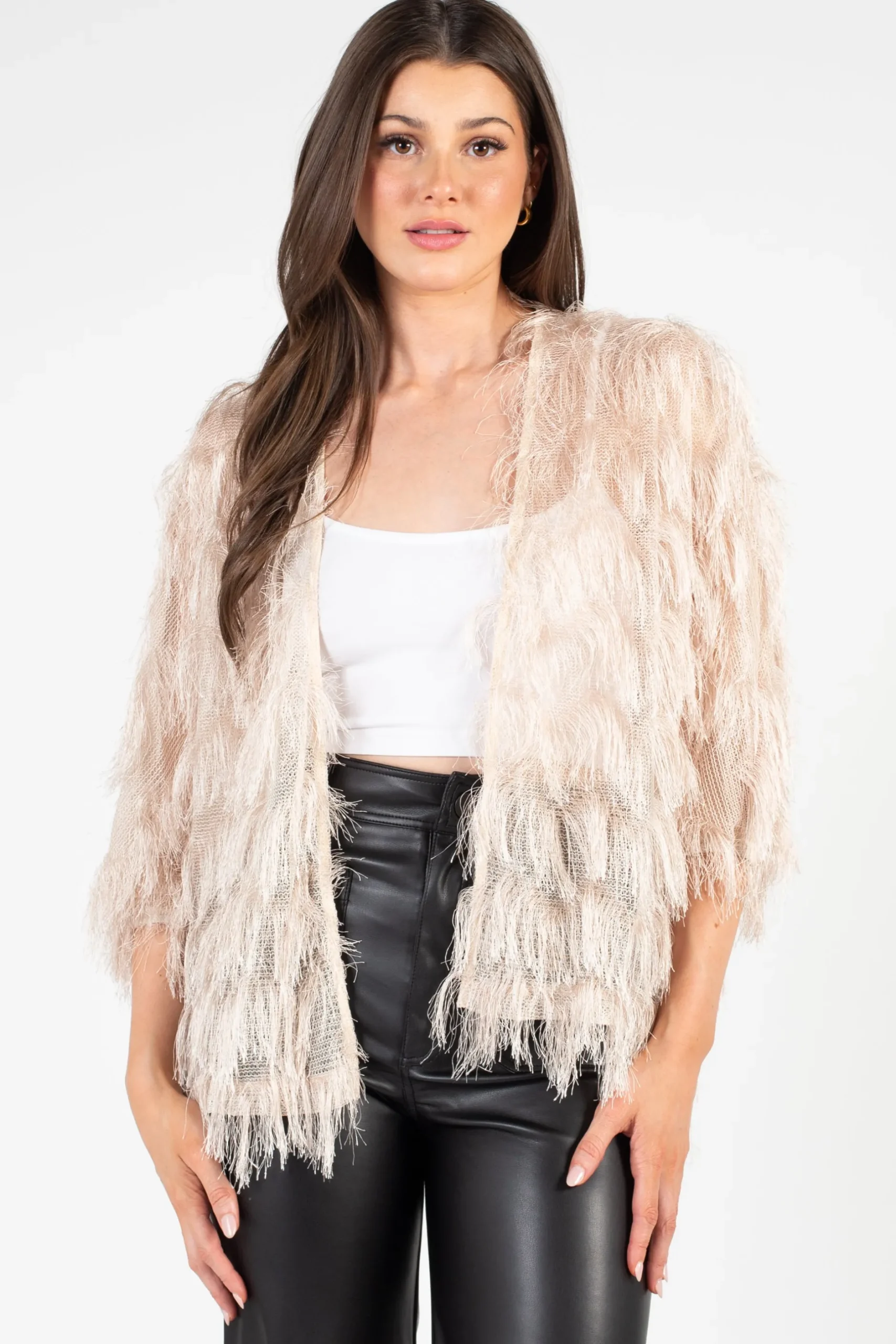 Chelsea Quinn Shaggy Open Jacket Outlet