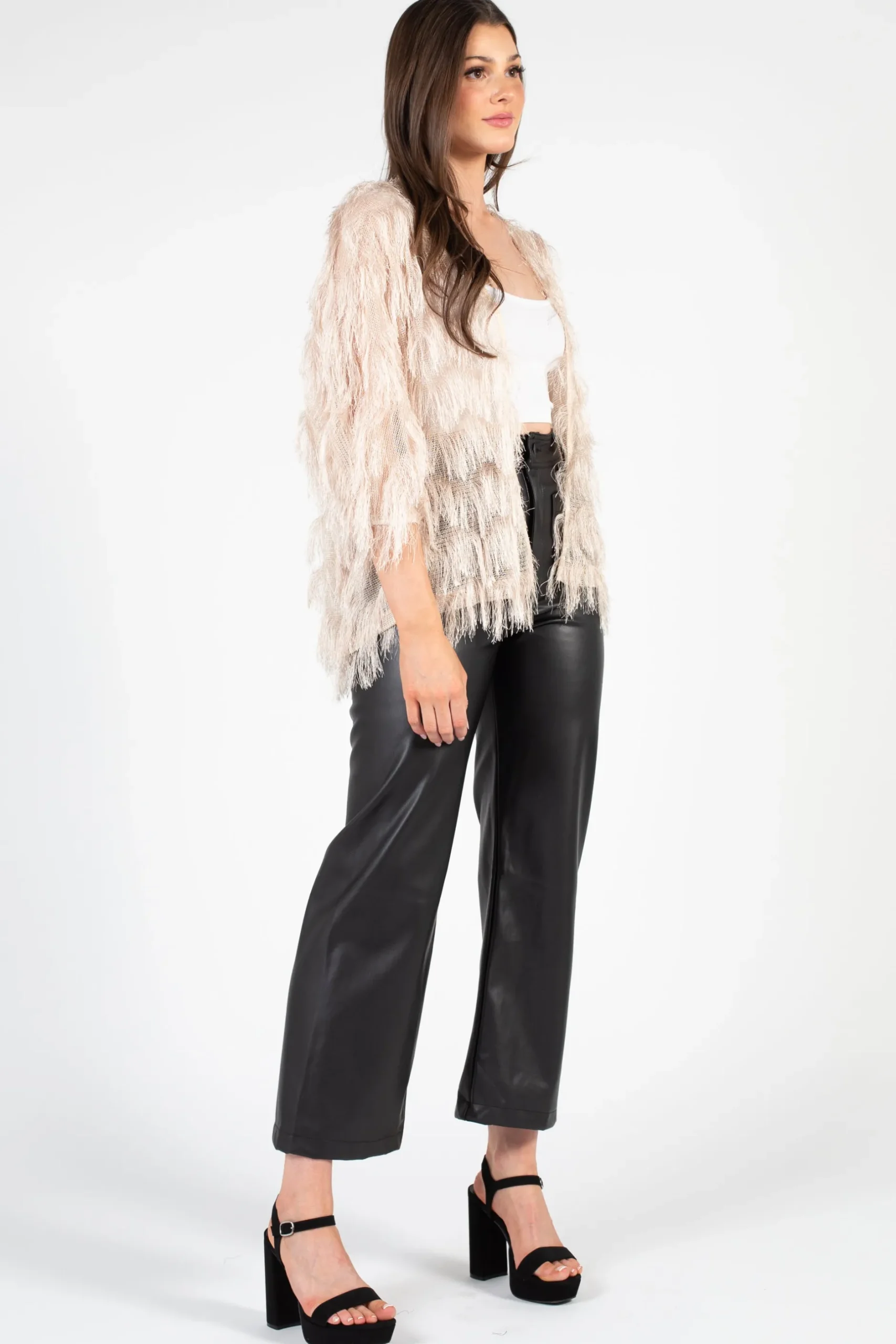 Chelsea Quinn Shaggy Open Jacket Outlet
