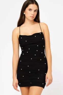 Klesis Remi Pearl Embellished Mini Dress New