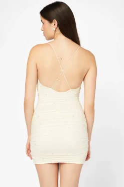 Klesis Remi Pearl Embellished Mini Dress New
