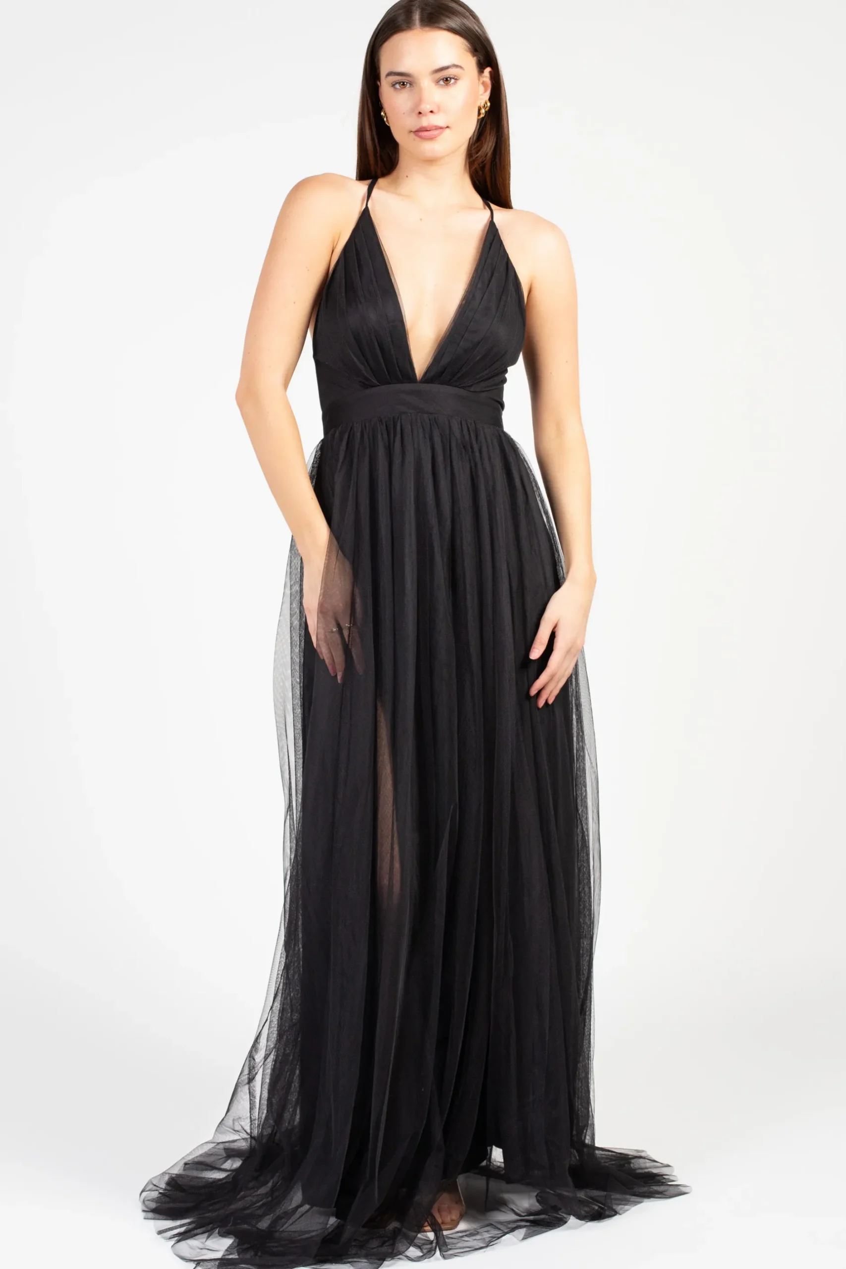 Luxxel Sandy Tulle Maxi Dress Sale