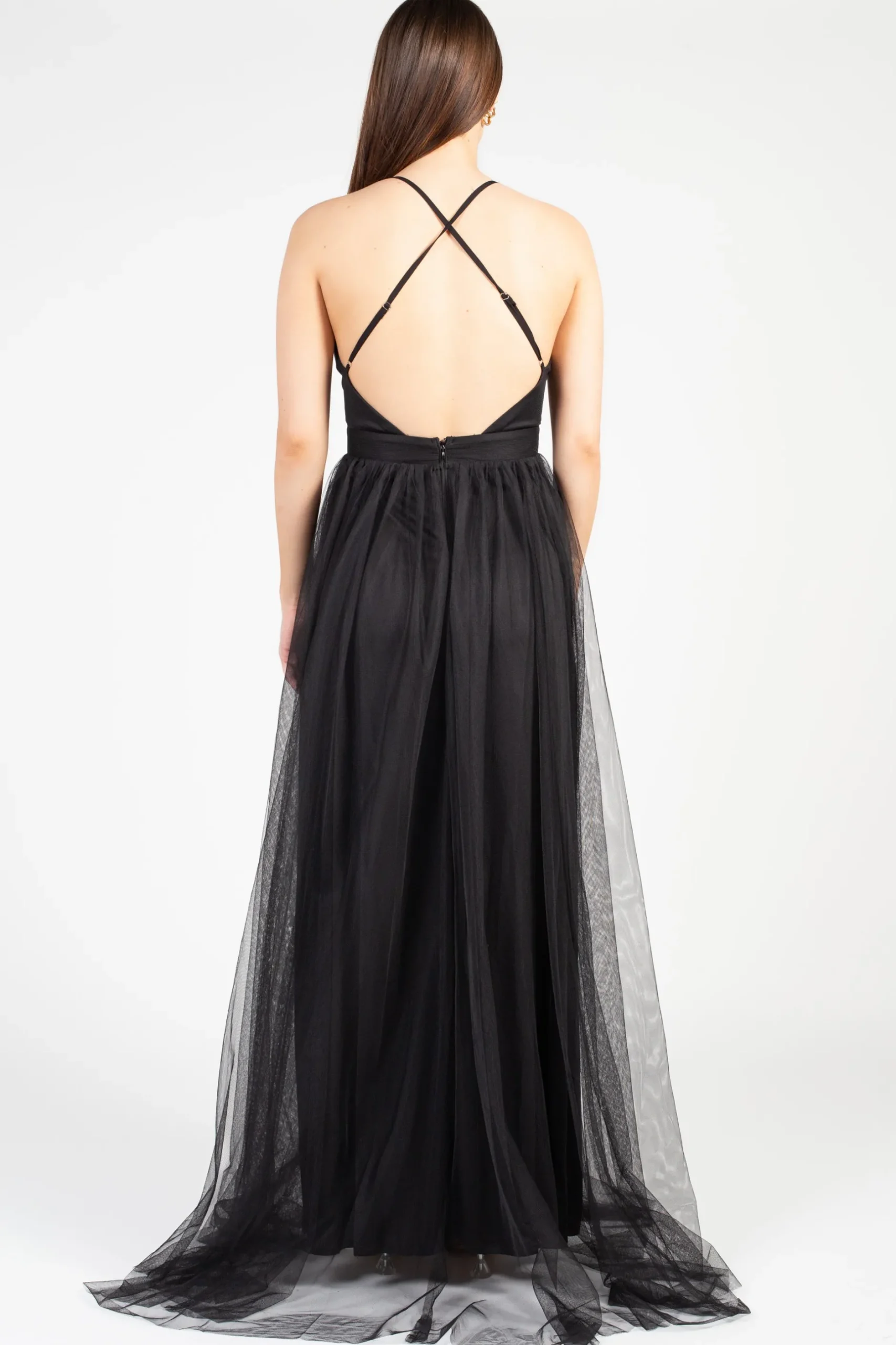 Luxxel Sandy Tulle Maxi Dress Sale