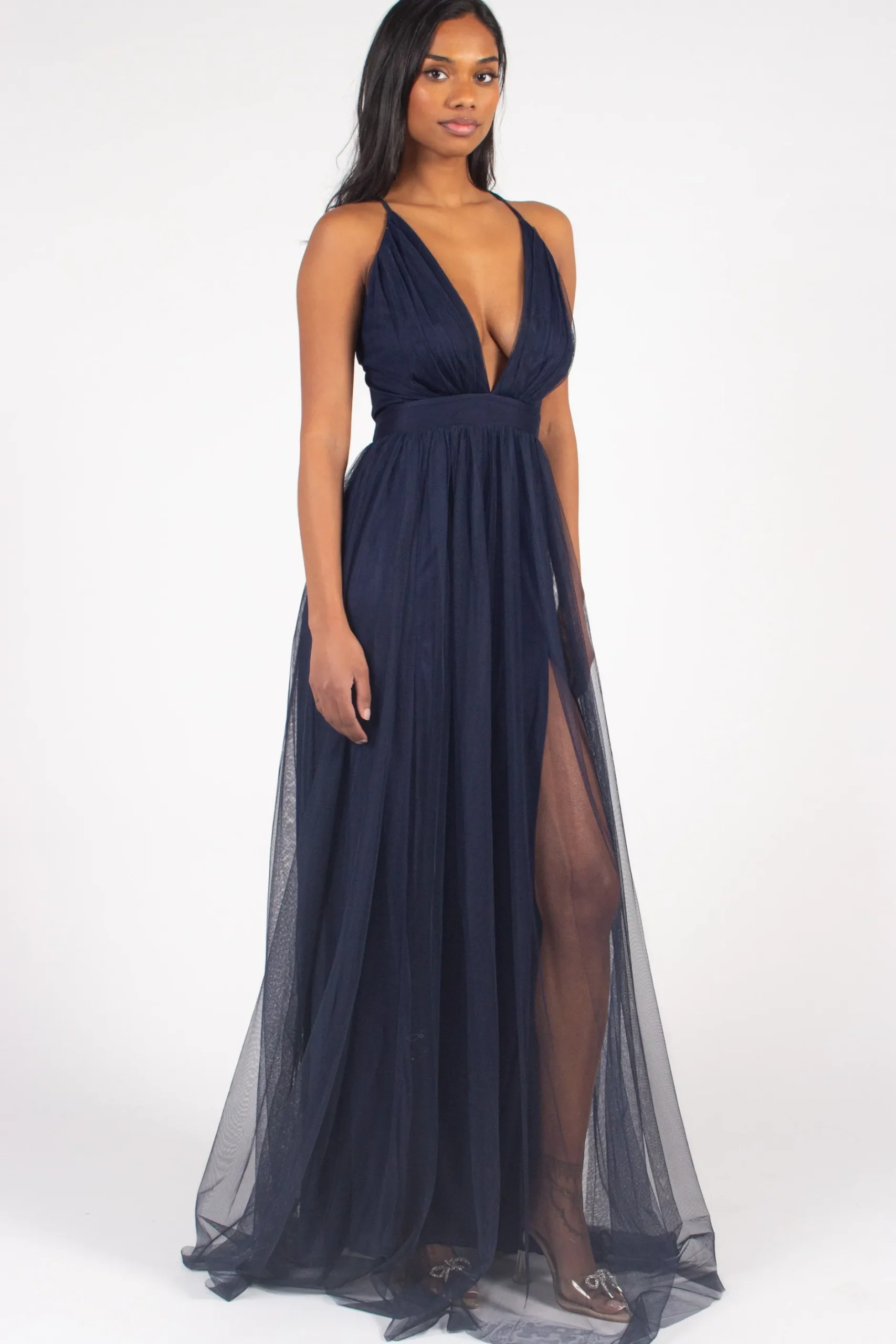 Luxxel Sandy Tulle Maxi Dress Sale