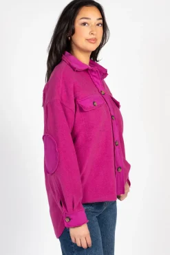 Shop Neighbor Sophie Oversized Shacket Pink Sale