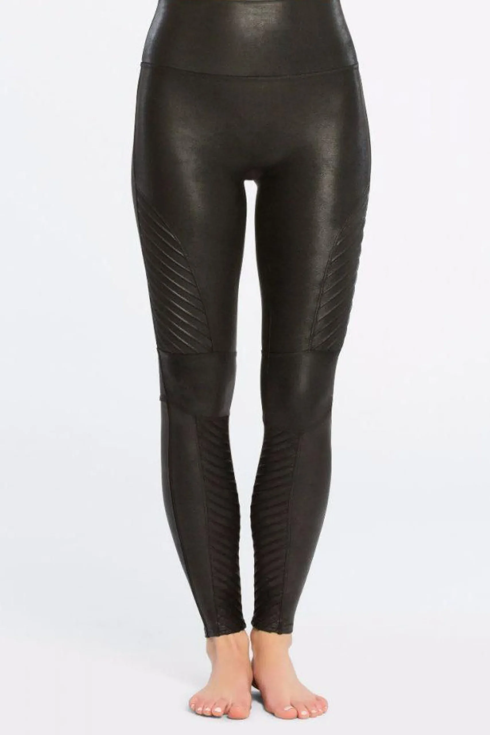 Spanx Faux Leather Moto Leggings Black Clearance