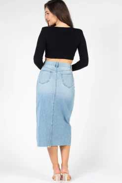 Papermoon Stasia Rhinestone Fringe Crop Knit Top Discount