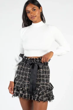 honey Tayla Cut Out Back Ribbed Knit Top Sale