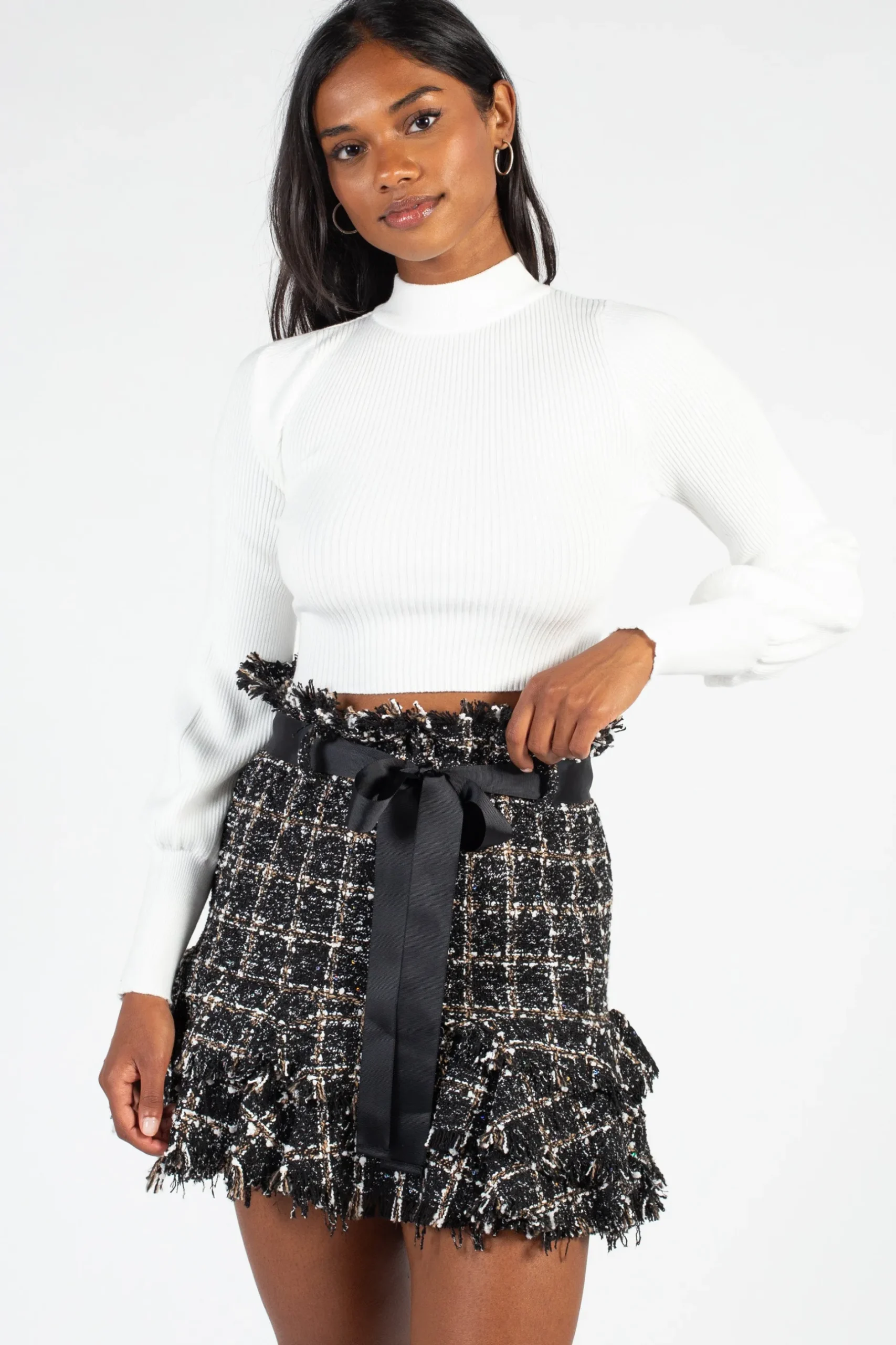 honey Tayla Cut Out Back Ribbed Knit Top Sale