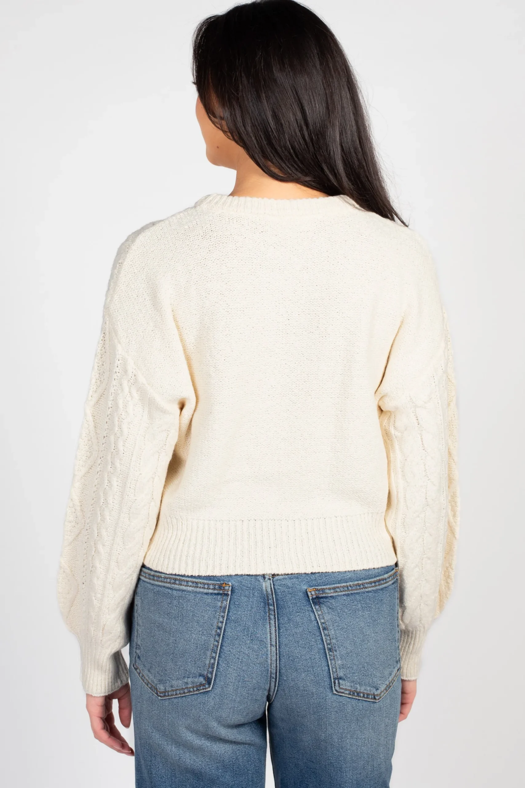 Double Zero Tori Classic Cable Knit Cropped Sweater Online