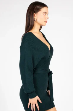 Petal Roz Valentina Tie Waist Sweater Dress New