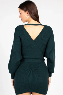 Petal Roz Valentina Tie Waist Sweater Dress New