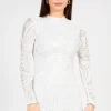 Love Song Valerie Mock Neck Sequin Mini Dress New