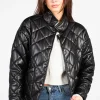 Z Supply Heritage Faux Leather Jacket Black Clearance